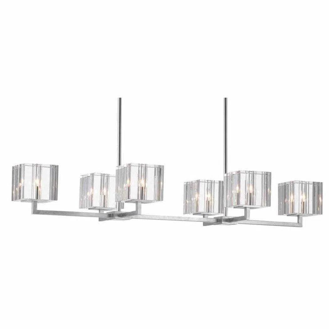 Chandeliers with Metal Frames in Gold FinishSilver Leaf Valerio Chandelier