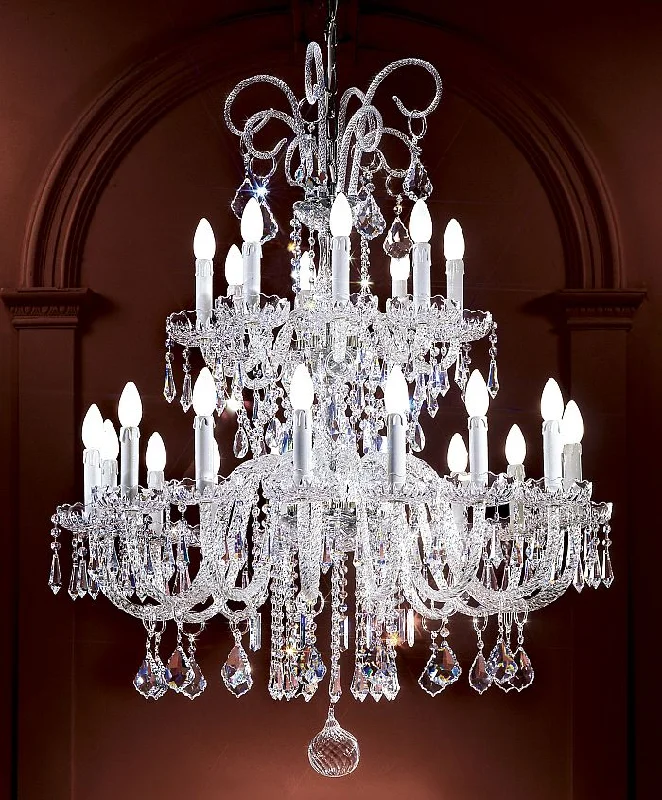 Chandeliers with Clear Crystal for a Sparkling EffectClassic 24 Light Lead Crystal English-Style Canopy Chandelier Chandeliers with Clear Crystal for a Sparkling EffectClassic 24 Light Lead Crystal English-Style Canopy Chandelier