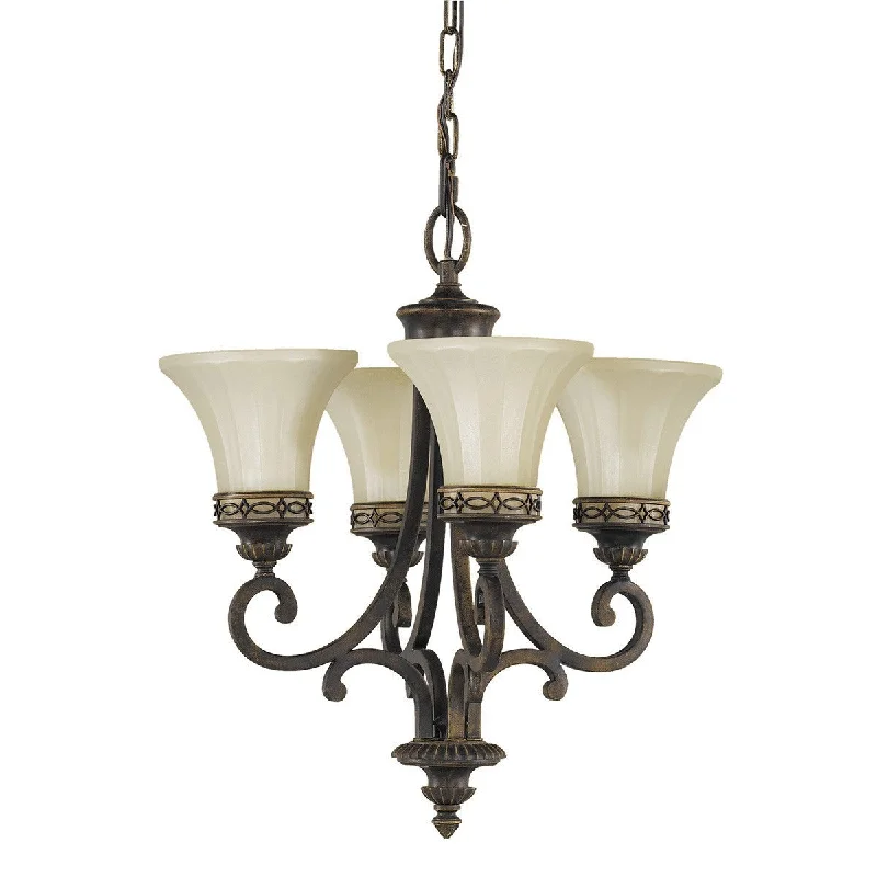 Oversized Chandeliers as a Statement Piece in Living RoomsSion Bronze Duo-Mount 4 Light Chandelier - ID 7392