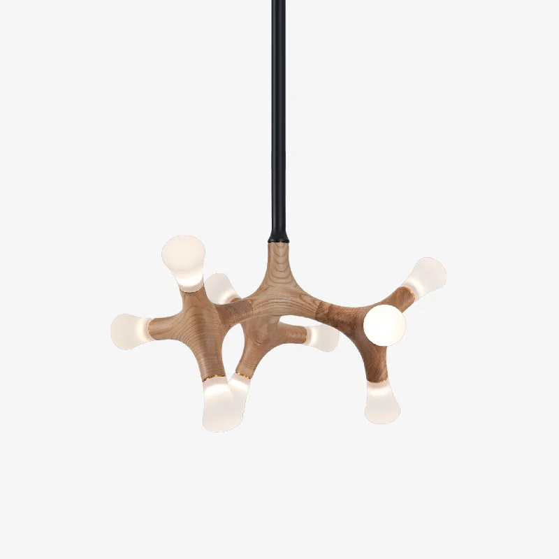 Chandeliers with Metal Frames in Black FinishFlower Bone Chandelier
