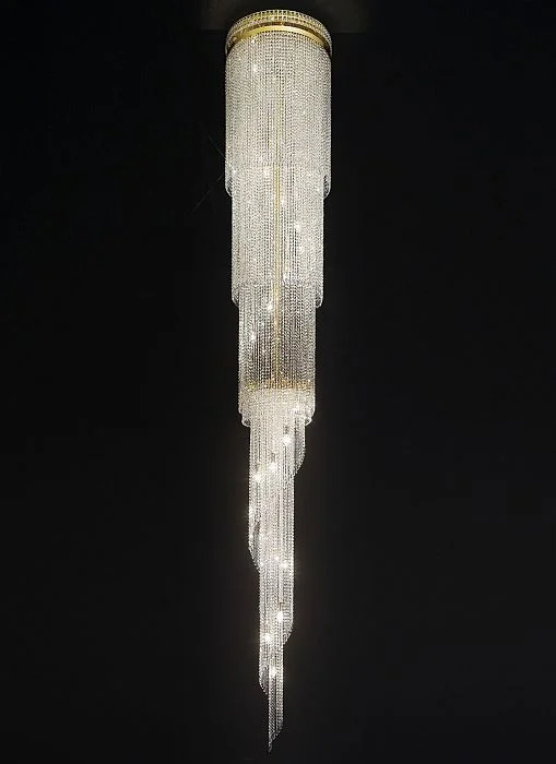 Mini Chandeliers for Adding Charm to Small SpacesFour Metre Italian Lead Crystal Cascading Staircase Chandelier