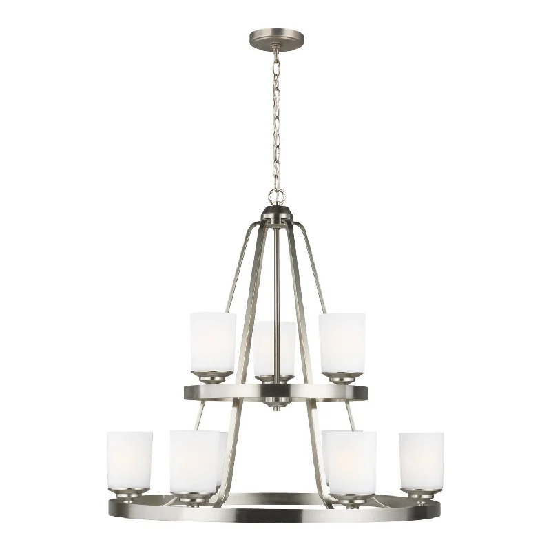Chandeliers with Metal Frames in Silver FinishKemal Chandelier