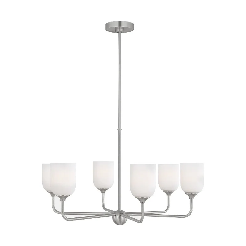 Large Chandeliers for Grand Halls and FoyersEmile Six Light Chandelier