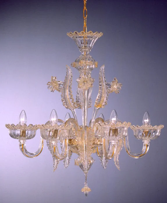 Victorian - Inspired Chandeliers with Ornate DetailsGold And Crystal Murano Glass Pastoral Chandelier Victorian - Inspired Chandeliers with Ornate DetailsGold And Crystal Murano Glass Pastoral Chandelier