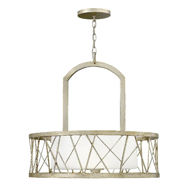 Chandeliers with Colored Glass for a Splash of ColorCroydon Soft Silver Gold Pendant Light Chandelier 597mm - ID 7072