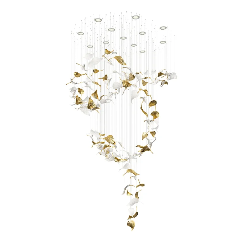 White & Clear & Gold