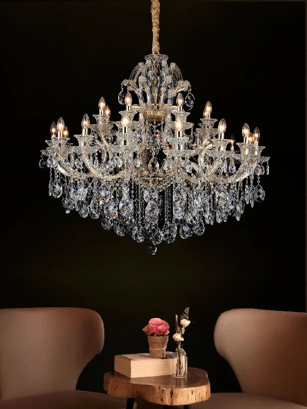 Chandeliers with Metal Frames in Copper FinishMaria 18-Lamp Chandelier