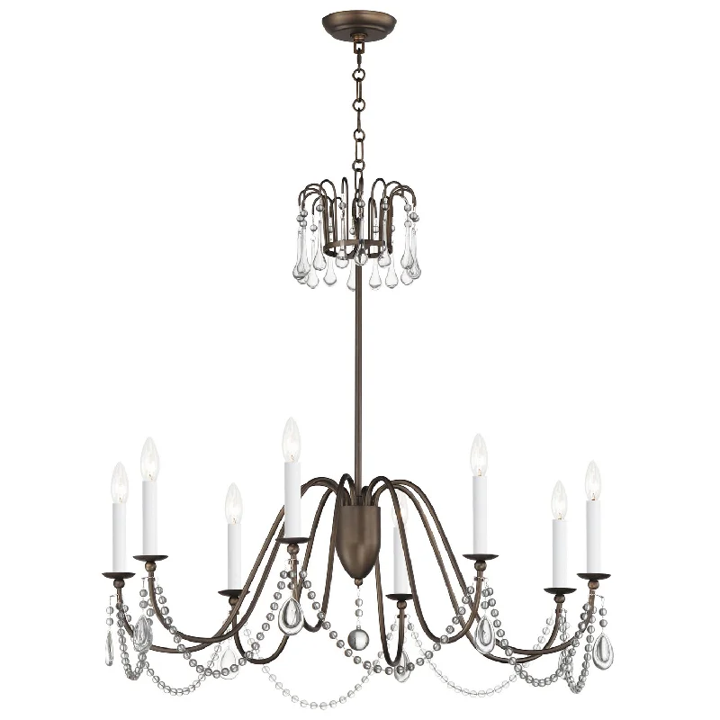 Chandeliers with Adjustable Height for Custom InstallationPlumette Chandelier