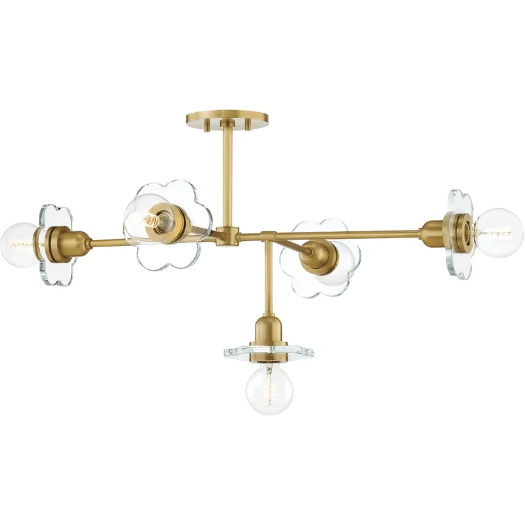 Chandeliers with Colored Glass for a Splash of ColorMitzi Alexa Chandelier