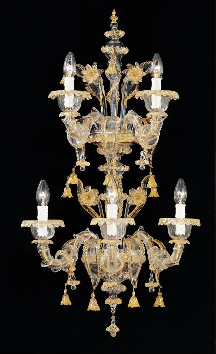 Rustic Wood Chandeliers for Country - Style HousesMurano Clear Glass & Gold Wall Sconce In The Rezzonico Style Rustic Wood Chandeliers for Country - Style HousesMurano Clear Glass & Gold Wall Sconce In The Rezzonico Style