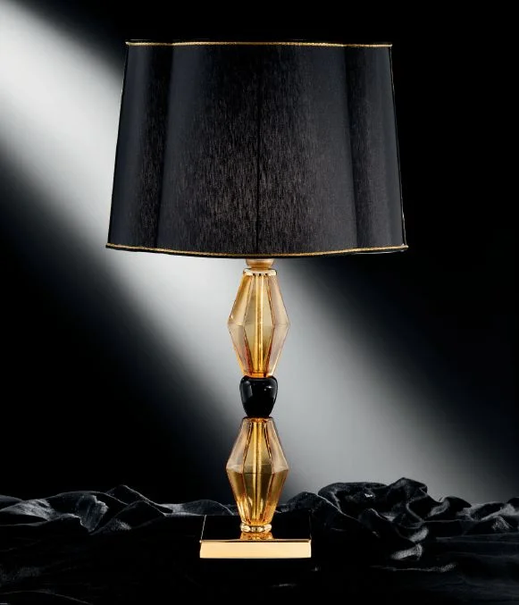 Chandeliers with Pendant Lights for a Stylish LookMurano Glass Amber And Black Table Light Chandeliers with Pendant Lights for a Stylish LookMurano Glass Amber And Black Table Light