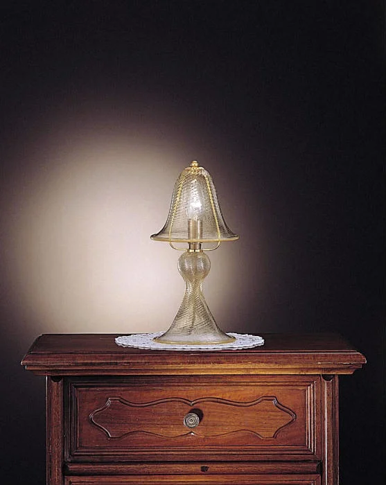 Chandeliers with Pendant Lights for a Stylish LookMurano Glass Bell-Shaped Table Light With Golden Accents Chandeliers with Pendant Lights for a Stylish LookMurano Glass Bell-Shaped Table Light With Golden Accents