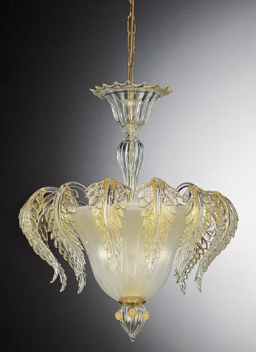 Chandeliers for Low Ceilings to Avoid OvercrowdingMurano Glass Ceiling Pendant Infused With 24 Carat Gold
