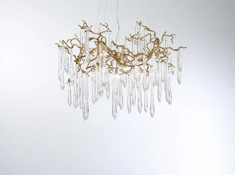 Chandeliers with Metal Frames in Silver FinishSerip Aqua 8 Lamp Organic Bespoke Chandelier Chandeliers with Metal Frames in Silver FinishSerip Aqua 8 Lamp Organic Bespoke Chandelier