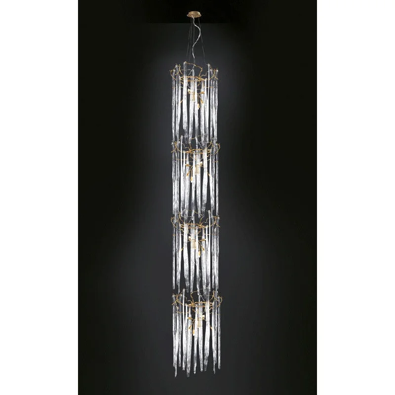 Chandeliers with Metal Frames in Gold FinishSerip Waterfall 4 Tier 32 Lamp Bespoke Chandelier Chandeliers with Metal Frames in Gold FinishSerip Waterfall 4 Tier 32 Lamp Bespoke Chandelier