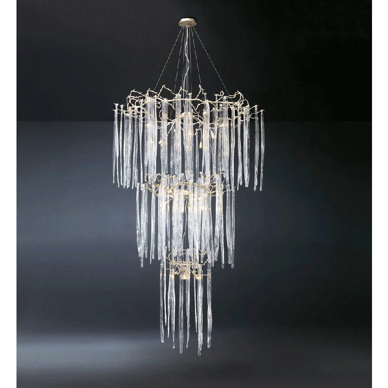 Chandeliers with Pendant Lights for a Stylish LookSerip Waterfall 4 Tier 51 Lamp Bespoke Chandelier Chandeliers with Pendant Lights for a Stylish LookSerip Waterfall 4 Tier 51 Lamp Bespoke Chandelier
