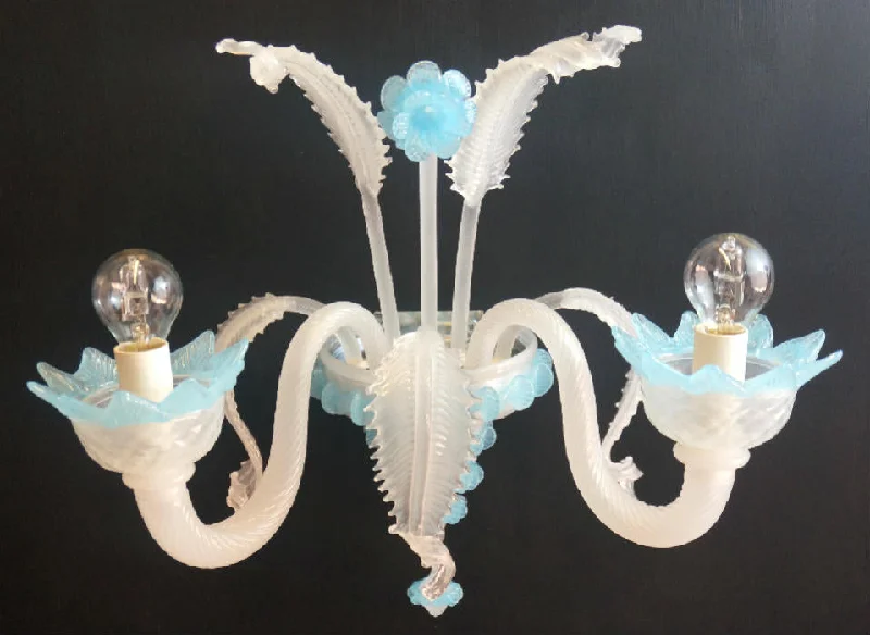 Chandeliers for Living Rooms to Create a Focal PointSilk White Murano Wall Light