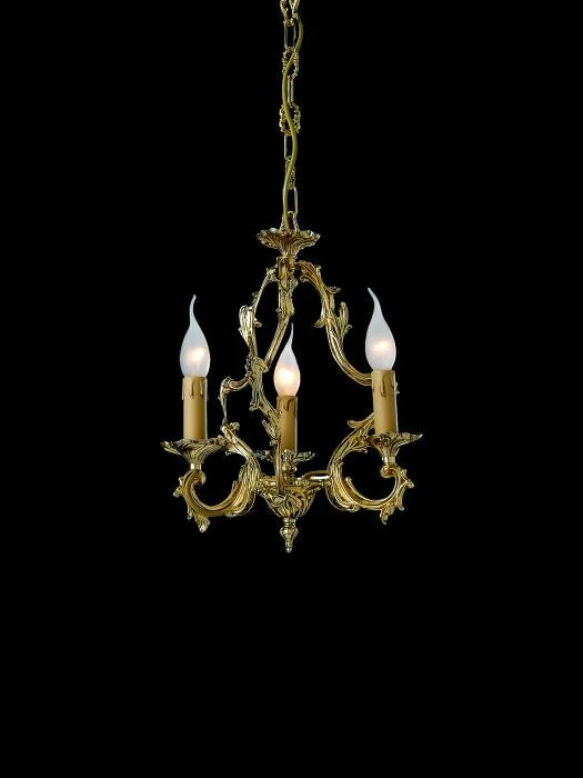 Chandeliers for Low Ceilings to Avoid OvercrowdingTraditional Small Gold-Plated Chandelier With 3 Candle Lights Chandeliers for Low Ceilings to Avoid OvercrowdingTraditional Small Gold-Plated Chandelier With 3 Candle Lights