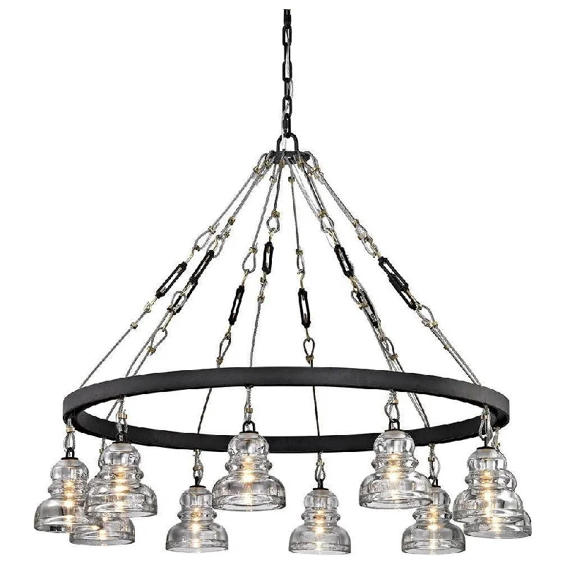 Chandeliers with Metal Frames in Silver FinishMenlo Park Chandelier