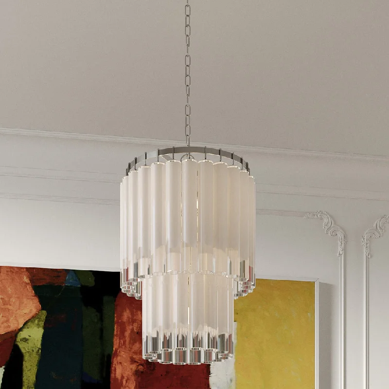 Chandeliers with Metal Frames in Silver FinishTyrell Chandelier - Hudson Valley Lighting Chandeliers with Metal Frames in Silver FinishTyrell Chandelier - Hudson Valley Lighting