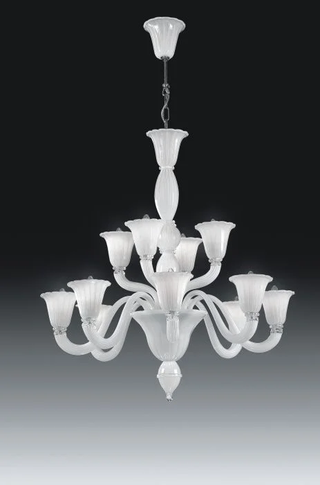 Chandeliers with Metal Frames in Copper FinishWhite Handblown Italian Glass 12 Light Chandelier Chandeliers with Metal Frames in Copper FinishWhite Handblown Italian Glass 12 Light Chandelier