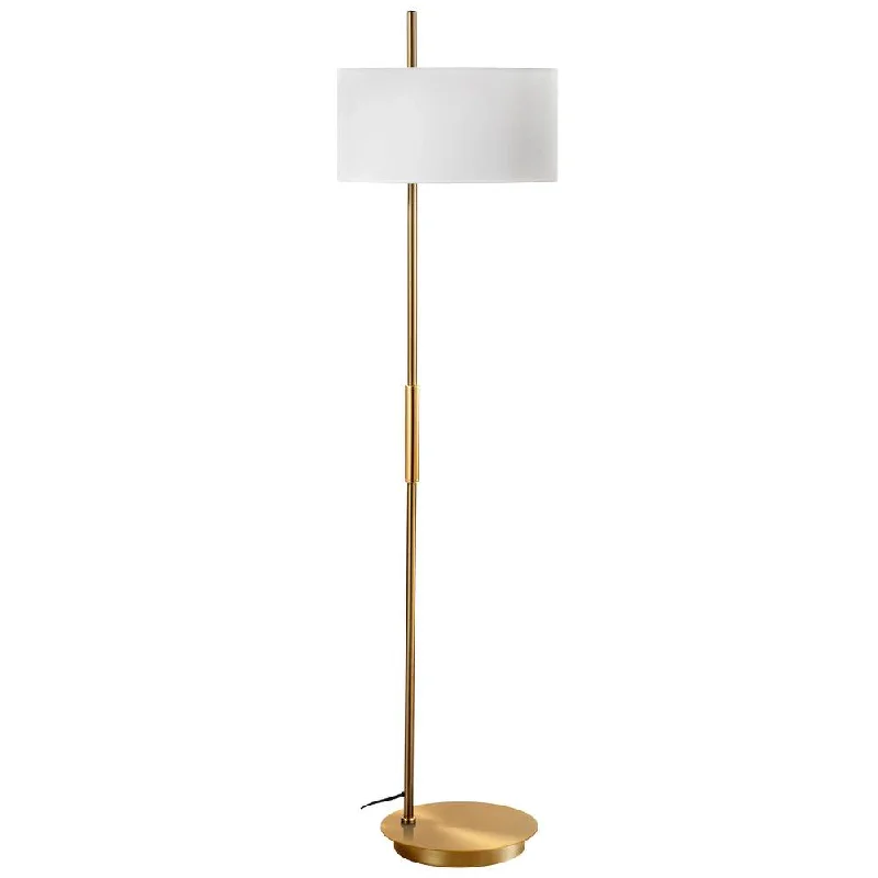 Glass Floor Lamp with Frosted Shades for Soft Diffused Light1 Light Incandescent FloorLamp, AGB w/ WH Shade Glass Floor Lamp with Frosted Shades for Soft Diffused Light1 Light Incandescent FloorLamp, AGB w/ WH Shade