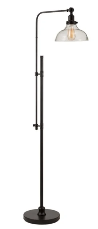 Adjustable Height Floor Lamp for Versatile Lighting Needs1 Light Metal Base Floor Lamp w/ Adjustable Base in Flat Black Adjustable Height Floor Lamp for Versatile Lighting Needs1 Light Metal Base Floor Lamp w/ Adjustable Base in Flat Black