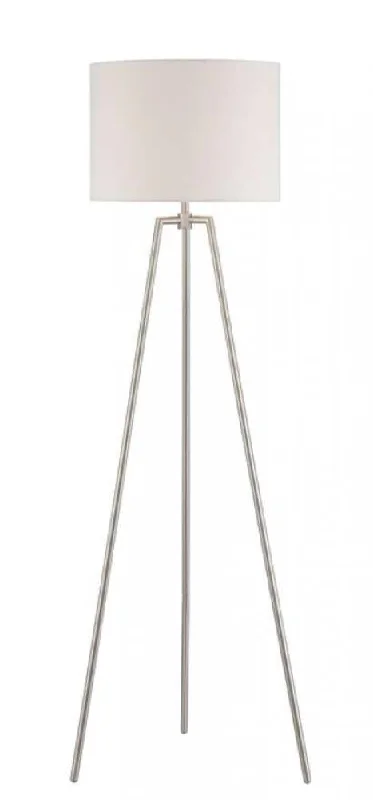 Dimmable Floor Lamp for Adjustable Lighting Ambiance1 Light Metal Tri-Pod Base Floor Lamp in Brushed Nickel Dimmable Floor Lamp for Adjustable Lighting Ambiance1 Light Metal Tri-Pod Base Floor Lamp in Brushed Nickel