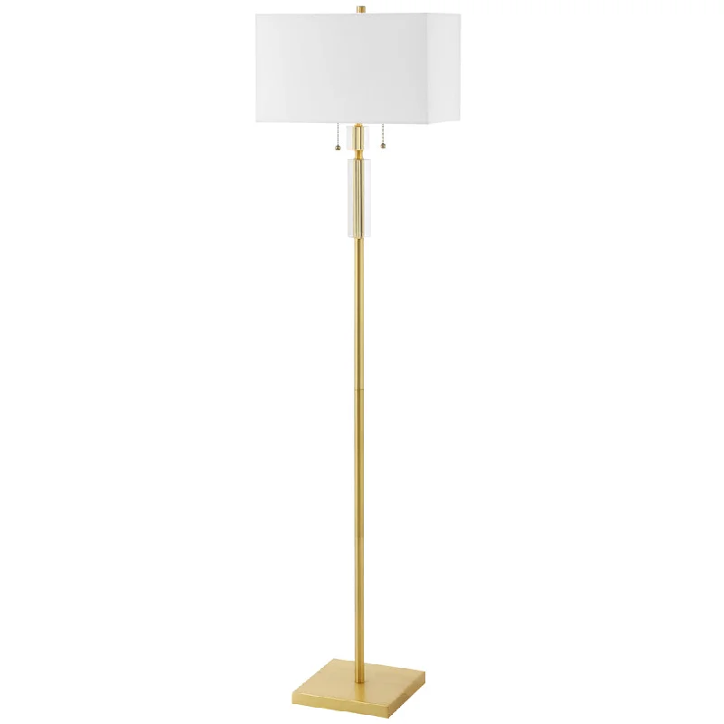 Bohemian Inspired Floor Lamp for Eclectic Home Decor2 Lights Incandescent Floor Lamp, AGB w/ WH Shade Bohemian Inspired Floor Lamp for Eclectic Home Decor2 Lights Incandescent Floor Lamp, AGB w/ WH Shade