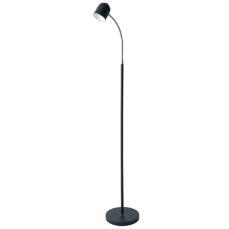 Marble Base Floor Lamp for a Touch of Luxury5W Floor Lamp, Satin Black Finish