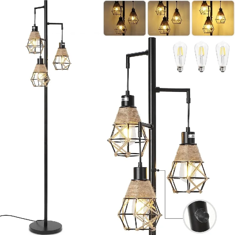 Marble Base Floor Lamp for a Touch of Luxury65" Farmhouse Industrial Floor Lamp Standing Vintage Lamp