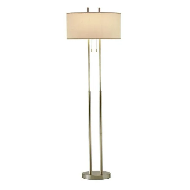 Glass Floor Lamp with Frosted Shades for Soft Diffused LightDuet Floor Lamp