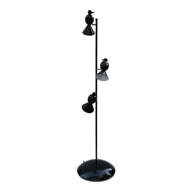 Metal Floor Lamp with a Matte Black Finish for a Sleek LookAlouette 3 Birds Floor Lamp - Black/White Metal Floor Lamp with a Matte Black Finish for a Sleek LookAlouette 3 Birds Floor Lamp - Black/White