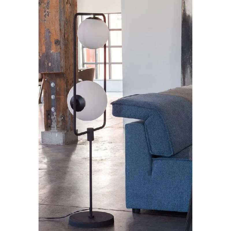 Metal Floor Lamp with a Matte Black Finish for a Sleek LookAurelle Home Sleek Modern Globed Light Floating Floor Lamp Metal Floor Lamp with a Matte Black Finish for a Sleek LookAurelle Home Sleek Modern Globed Light Floating Floor Lamp