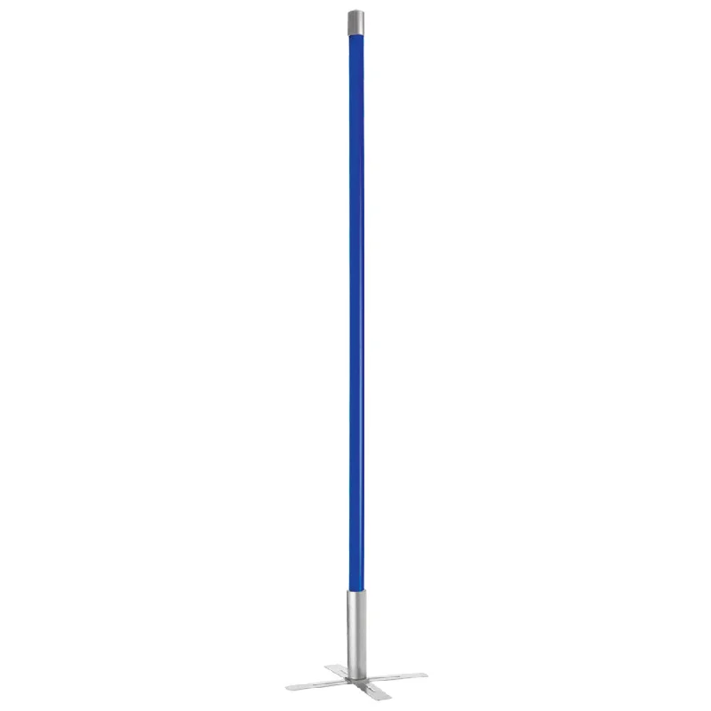 Bohemian Inspired Floor Lamp for Eclectic Home DecorBlue 36W Indoor Fluor Lite Stick w/Stand