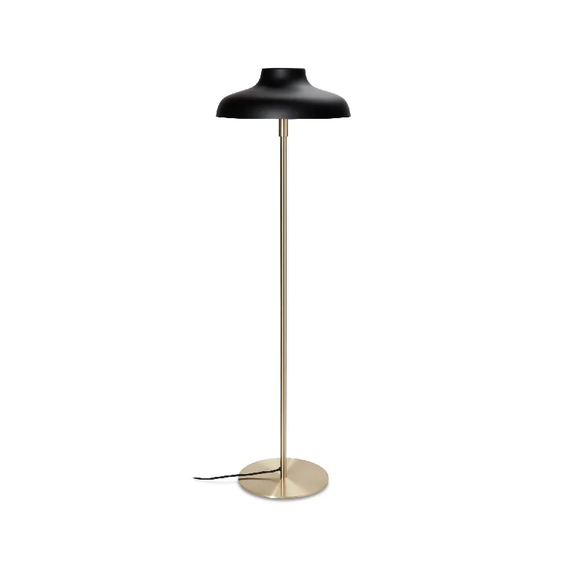 Glass Floor Lamp with Frosted Shades for Soft Diffused LightBolero Medium Floor Lamp - Black/Brass Glass Floor Lamp with Frosted Shades for Soft Diffused LightBolero Medium Floor Lamp - Black/Brass