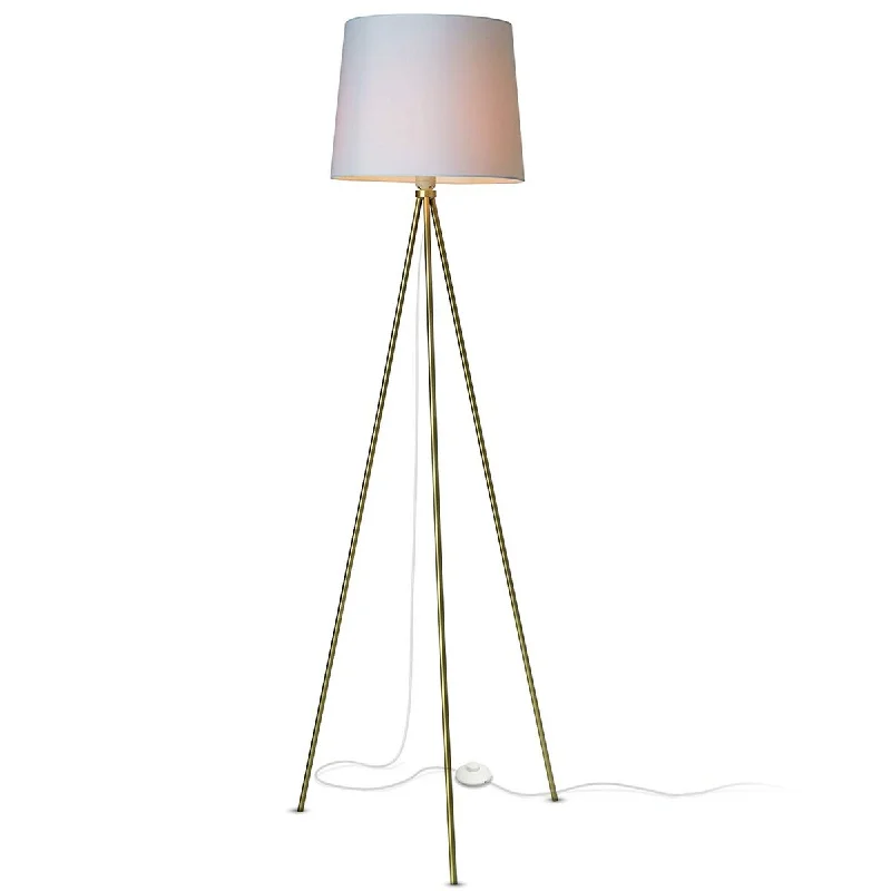  Way Switch Floor Lamp for Multiple Light Intensity LevelsBrand Contemporary Tripod Floor Lamp with White Color Lamp Shade