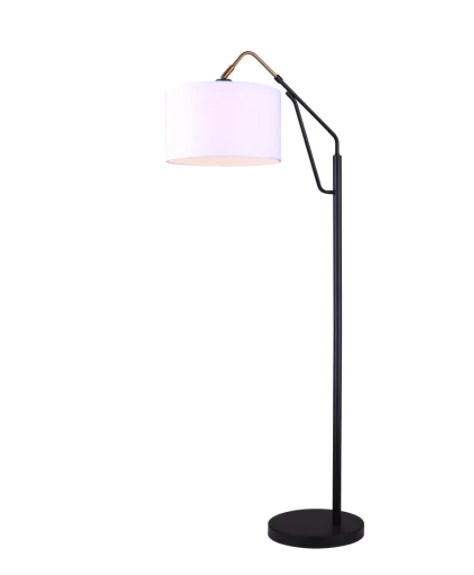 Dimmable Floor Lamp for Adjustable Lighting AmbianceCanarm IFL1024A62BKG Winston Floor Lamp in Matte Black With Drum Shade Dimmable Floor Lamp for Adjustable Lighting AmbianceCanarm IFL1024A62BKG Winston Floor Lamp in Matte Black With Drum Shade