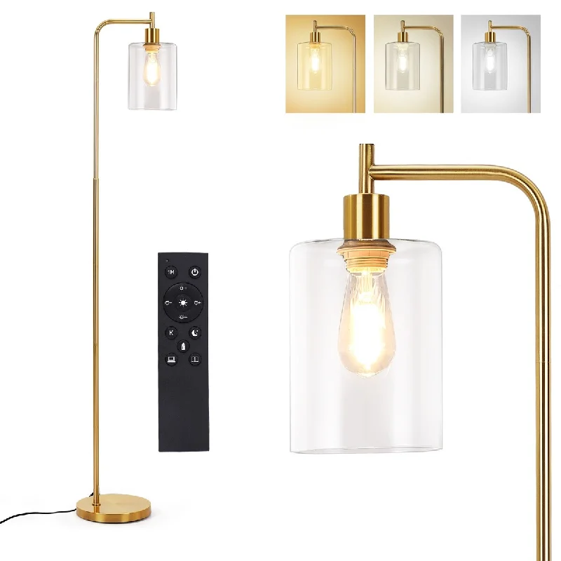 USB Charging Port Floor Lamp for Convenient Device ChargingDimmable Modern Standing Lamp with Clear Glass Shade USB Charging Port Floor Lamp for Convenient Device ChargingDimmable Modern Standing Lamp with Clear Glass Shade