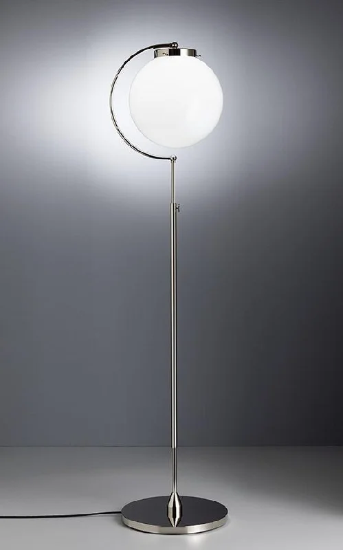 Glass Floor Lamp with Frosted Shades for Soft Diffused LightDSL 23 Bauhaus Floor Lamp by TECNOLUMEN