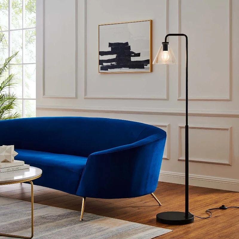 USB Charging Port Floor Lamp for Convenient Device ChargingElement Transparent Glass Glass and Metal Floor Lamp by Modway USB Charging Port Floor Lamp for Convenient Device ChargingElement Transparent Glass Glass and Metal Floor Lamp by Modway