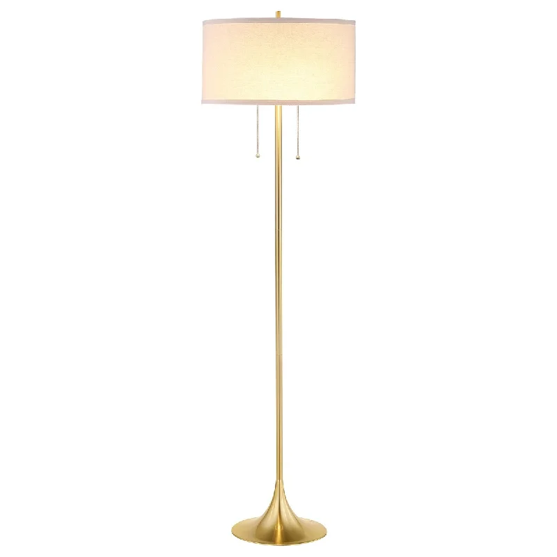 Victorian Style Floor Lamp for Traditional and Elegant InteriorsElmira 65-Inch Drum Shade Metal Floor Lamp Gold Victorian Style Floor Lamp for Traditional and Elegant InteriorsElmira 65-Inch Drum Shade Metal Floor Lamp Gold