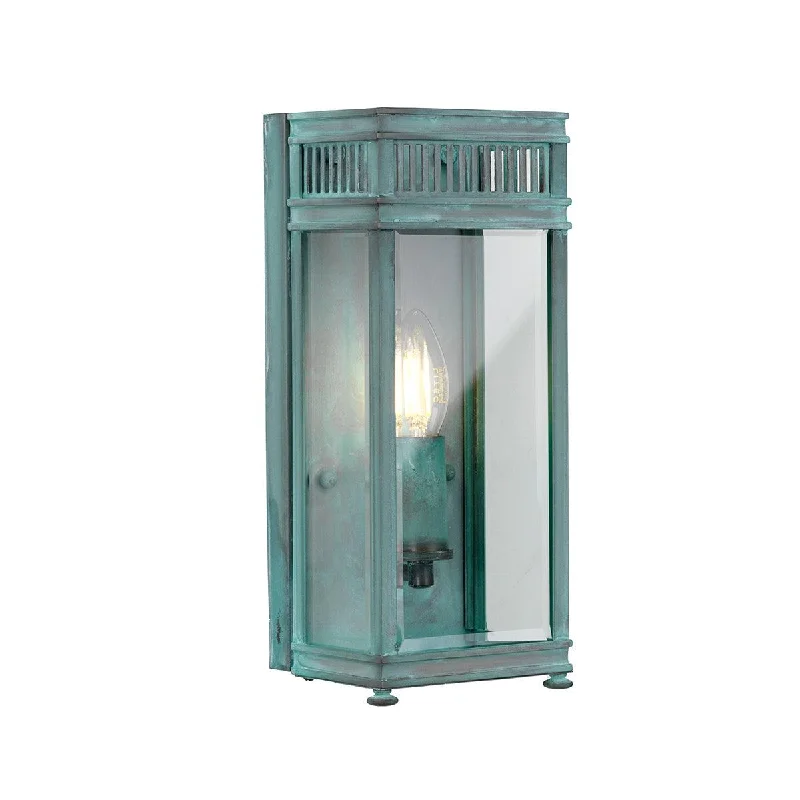 Glass Floor Lamp with Frosted Shades for Soft Diffused LightElstead Holborn 1 Light Small Verdigris Outdoor Half Light