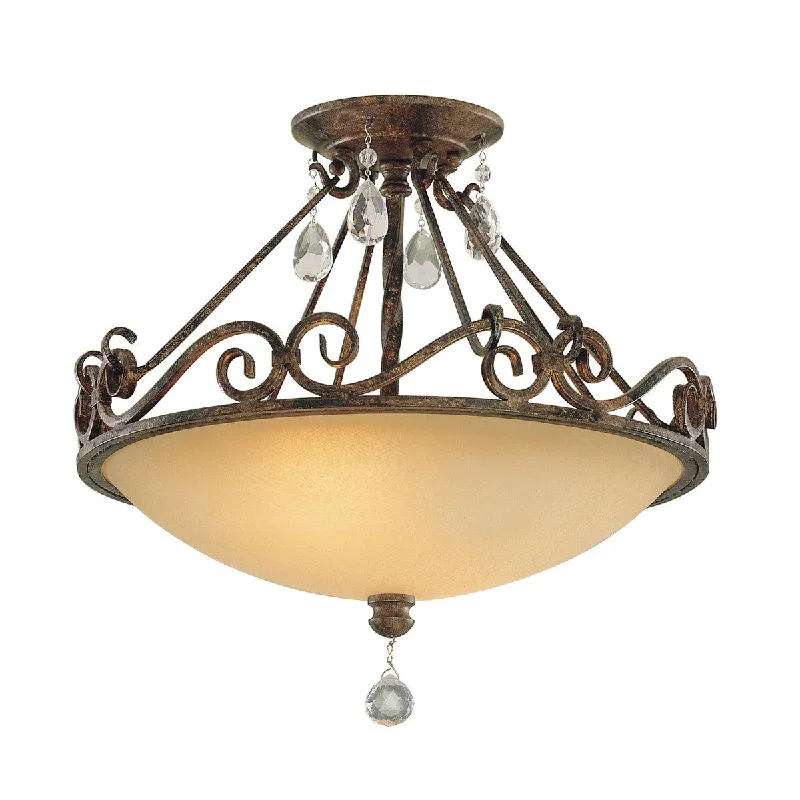 Dimmable Floor Lamp for Adjustable Lighting AmbianceFeiss Chateau 2 Light Bronze Ceiling Semi-Flush