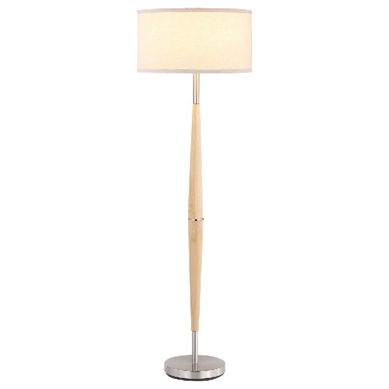 Metal Floor Lamp with a Matte Black Finish for a Sleek LookFlanary 58-Inch Drum Shade Tapered Floor Lamp Natural Metal Floor Lamp with a Matte Black Finish for a Sleek LookFlanary 58-Inch Drum Shade Tapered Floor Lamp Natural