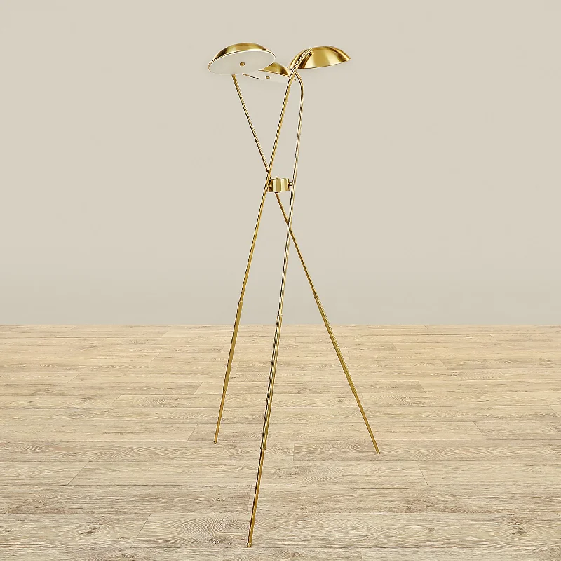 Glass Floor Lamp with Frosted Shades for Soft Diffused LightFloor Lamp