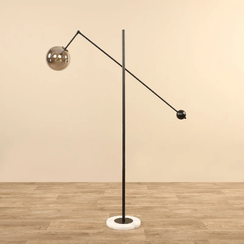 Glass Floor Lamp with Frosted Shades for Soft Diffused LightFloor Lamp