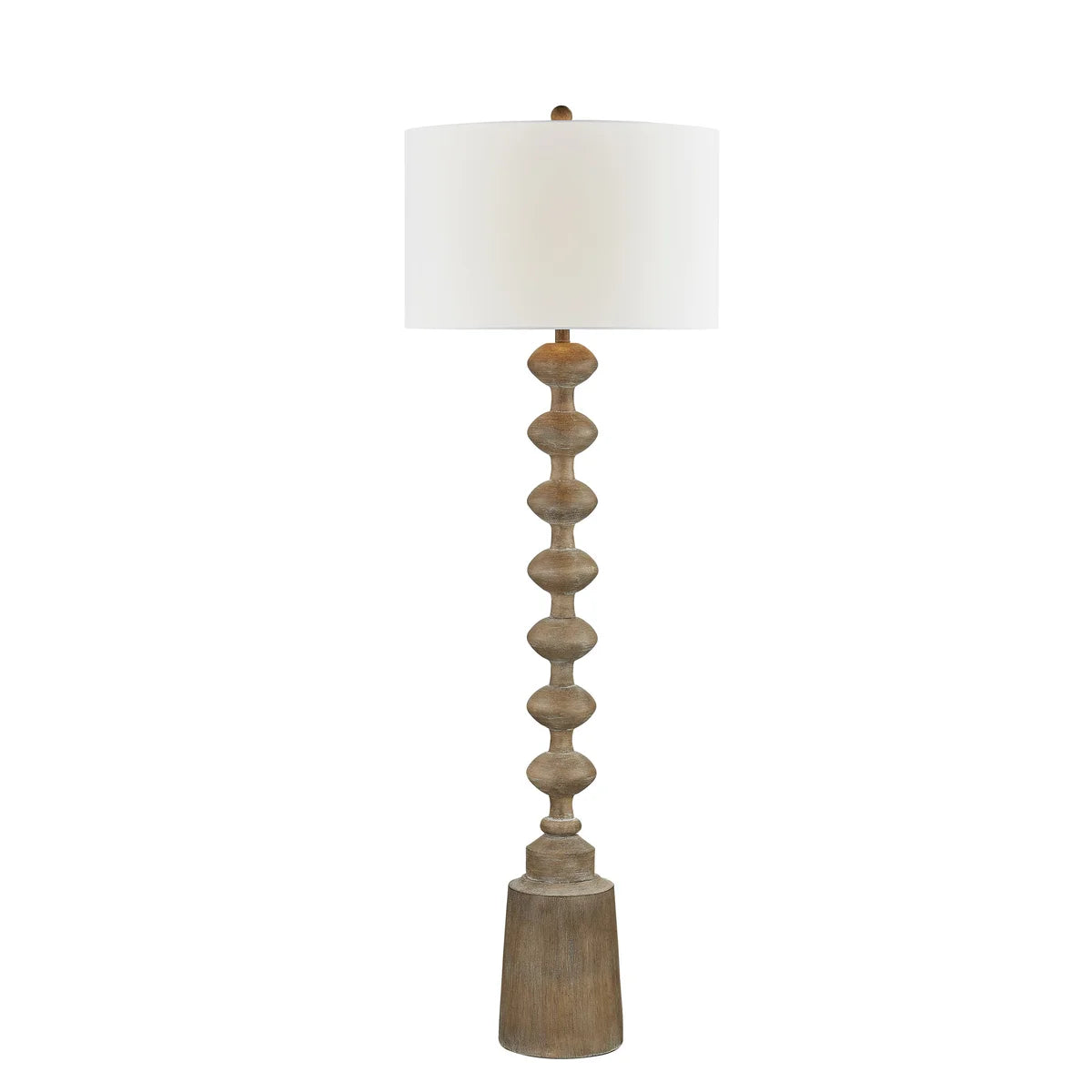 Smart Floor Lamp with Voice Control and Bluetooth ConnectivityFort West Designs 710287 Bianca Boho Wood Look Floor Lamp