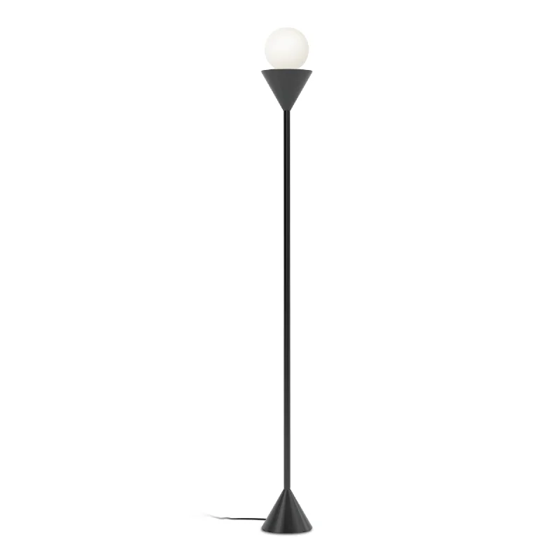 Fabric Floor Lamp with a Linen Shade for a Relaxed AestheticHarlequin Floor Lamp - Black Fabric Floor Lamp with a Linen Shade for a Relaxed AestheticHarlequin Floor Lamp - Black