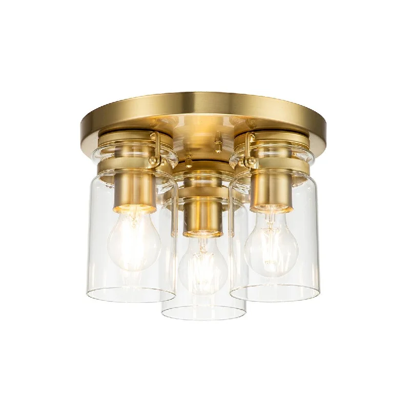 Way Switch Floor Lamp for Multiple Light Intensity LevelsKichler Brindley 3 Light Brass Flush Mount Way Switch Floor Lamp for Multiple Light Intensity LevelsKichler Brindley 3 Light Brass Flush Mount